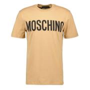 Print T-shirt Moschino , Beige , Heren