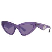 Cat-Eye Zonnebril Fleur Paarse Lenzen Dolce & Gabbana , Purple , Unise...