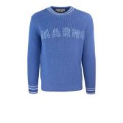 Heldere Blauwe Crewneck Sweater Marni , Blue , Heren