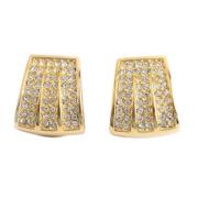 Pre-owned Fabric earrings Dior Vintage , Yellow , Dames