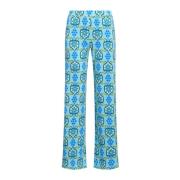 Straight Trousers Maliparmi , Blue , Dames