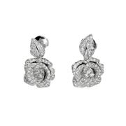Pre-owned White Gold earrings Dior Vintage , Gray , Dames