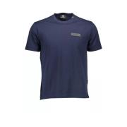 Blauw Katoenen T-Shirt met Achterprint Plein Sport , Blue , Heren