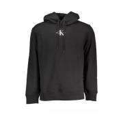 Zwarte Katoenen Hoodie Calvin Klein , Black , Heren