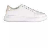 Logo Sneaker voor dames met Contrasterende Details Calvin Klein , Whit...