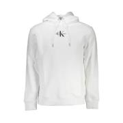 Stijlvolle witte katoenen hoodie Calvin Klein , White , Heren