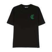 Zwart Grafische Print T-shirts en Polos Just Cavalli , Black , Heren