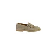 Taupe Suède Franje Gesp Loafers Doucal's , Green , Heren