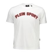 Witte katoenen T-shirt met print Plein Sport , White , Heren