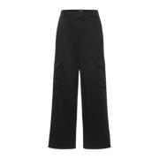 Wide Trousers Timberland , Black , Dames