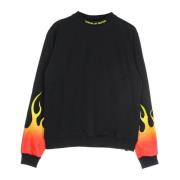 Rode Shaded Flames Crewneck Sweatshirt Vision OF Super , Black , Heren