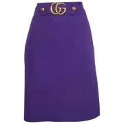 Pre-owned Silk bottoms Gucci Vintage , Purple , Dames