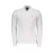 Slim Fit Polo Shirt met Lange Mouwen La Martina , White , Heren