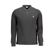 Zwart Lang Polo Shirt U.s. Polo Assn. , Black , Heren