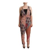 Bloemenprint Viscose Jumpsuit Jurk Pinko , Multicolor , Dames