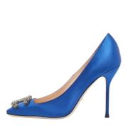 Pre-owned Satin heels Gucci Vintage , Blue , Dames