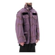 Camouflage Katoenen Field Jacket Oamc , Purple , Heren
