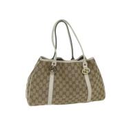 Pre-owned Canvas gucci-bags Gucci Vintage , Beige , Dames