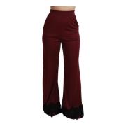 Wide Trousers Dolce & Gabbana , Red , Dames