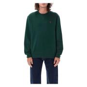 Donkergroene Crewneck Sweatshirt voor Heren Ralph Lauren , Green , Her...