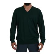 V-neck Knitwear Dolce & Gabbana , Green , Heren