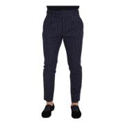 Iconische MainLine Blauwe Wollen Broek Dolce & Gabbana , Blue , Heren