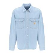 Denim Jackets Carhartt Wip , Blue , Heren