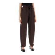 Straight Trousers Ganni , Brown , Dames