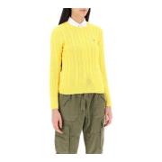 Round-neck Knitwear Polo Ralph Lauren , Yellow , Dames