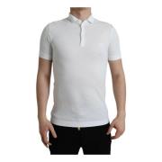 Kroon Geborduurd Gekraagd T-Shirt Dolce & Gabbana , White , Heren