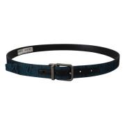 Luxe Jacquard Riem - Blauw, 2.5cm Breedte Dolce & Gabbana , Blue , Her...