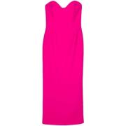 Fuchsia Jurk met Strapless Halslijn The New Arrivals Ilkyaz Ozel , Pin...