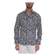 Fantasie Bloemen Jurk Kraag Shirt Càrrel , Multicolor , Heren