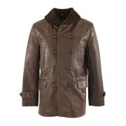 Bruine schapenvacht shearling jas La Canadienne , Brown , Heren