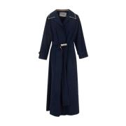 Belted Coats Ombra Milano , Blue , Dames