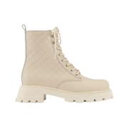 Gewatteerde leren chunky zool laars JoDis , Beige , Dames