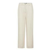 Wide Trousers Bruuns Bazaar , Beige , Dames