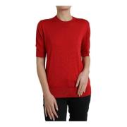 Round-neck Knitwear Dolce & Gabbana , Red , Dames