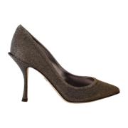 Prachtige Logo Details Hakken Pumps Dolce & Gabbana , Gray , Dames