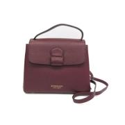 Pre-owned Leather handbags Burberry Vintage , Red , Dames