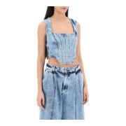 Sleeveless Tops Giuseppe Di Morabito , Blue , Dames