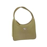 Pre-owned Nylon handbags Prada Vintage , Beige , Dames