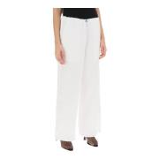 Wide Trousers Saks Potts , White , Dames