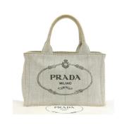Pre-owned Canvas prada-bags Prada Vintage , Beige , Dames