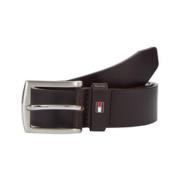 Donkerbruine leren riemen Tommy Hilfiger , Brown , Heren