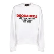 Witte Regular Fit Sweatshirt Dsquared2 , White , Dames