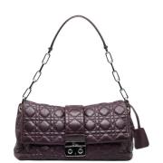Pre-owned Leather dior-bags Dior Vintage , Purple , Dames