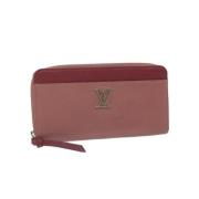 Pre-owned Leather wallets Louis Vuitton Vintage , Pink , Dames