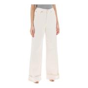 Wide Jeans Agolde , White , Dames