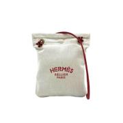 Pre-owned Cotton shoulder-bags Hermès Vintage , White , Dames